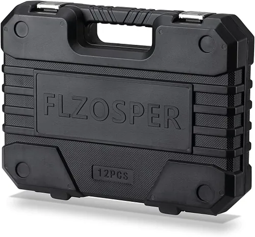 Vista 6 de FLZOSPER Juego de llaves de trinquete de cabeza flexible de 12 piezas, kit de llaves combinadas métricas, juego de llaves de trinquete de acero