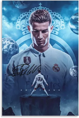 Vista 7 de fhzang Póster de Cristiano Ronaldo 1 póster de lienzo sin marco: 30 x 45 cm (12 x 18 pulgadas)