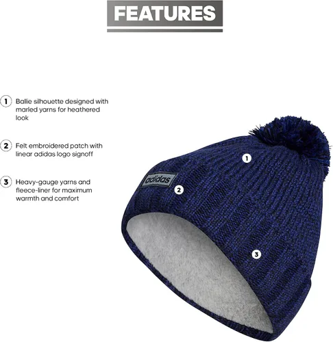 Vista 2 de adidas Gorro con pompones Recon Ballie para hombre