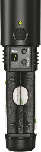 Vista 2 de Shure BLX2/PG58 Transmisor inalámbrico de mano con cápsula de micrófono vocal PG58 - para uso con sistemas de micrófono inalámbrico BLX