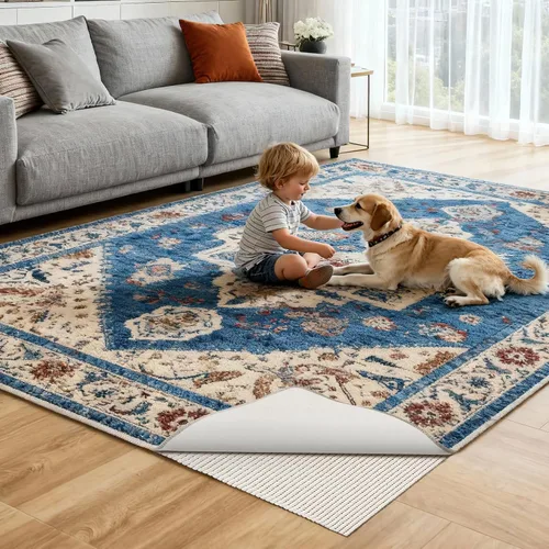 Vista 7 de Songrey Non-Slip Rug Pad 2x6 FT, Extra Thick Carpet Pads for Hard Surfaces, Prevents Sliding and Secures Rugs, Provides Floor Protection with