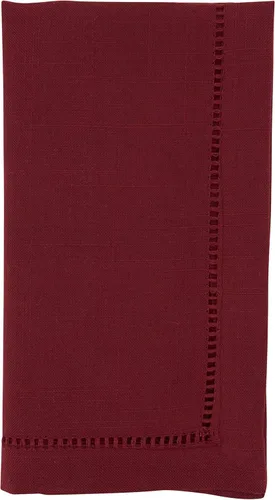 Vista 28 de SARO LIFESTYLE Servilleta de cóctel con borde cosido (juego de 12), negro, 6"x6