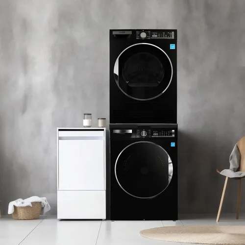 Vista 8 de Conserv 2.2 cf 120 V Lavadora y 4 Cf 220V Secadora Condensación Fabricada en Europa (Negro Mate)