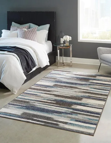 Vista 11 de Rugs.com Equinox Collection - Alfombra baja marrón de 2 x 3 pies perfecta para entradas, cocinas, rincones de desayuno, piezas de acento