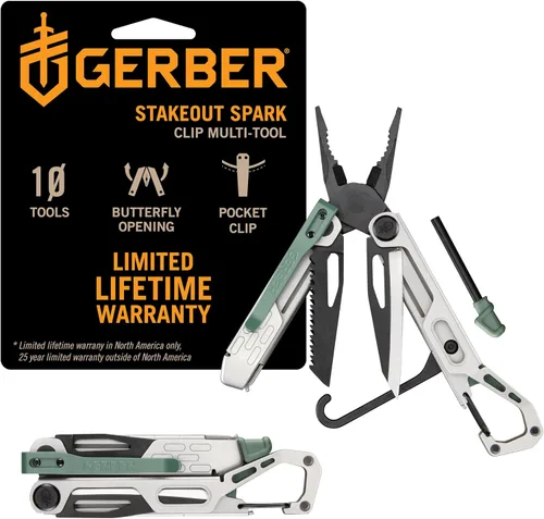 Vista 9 de Gerber Gear Stakeout Spark - Cuchillo plegable multiherramienta para mochileros, supervivencia, campamento, al aire libre, herramienta de bolsillo