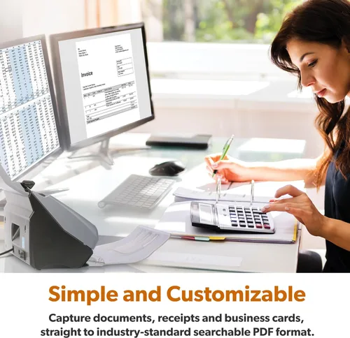 Vista 4 de Ambir ImageScan Pro 820ix (DS820ix-AS) Escáner de ID y documento dúplex de alta velocidad con alimentador automático de documentos y escaneo de 20