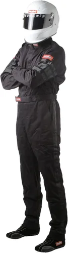 Vista 13 de RaceQuip® 110006RQP 110 Series Traje de conducción de 1 pieza - SFI 3.2A/1 - Negro - XL