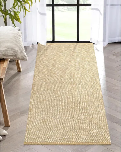Vista 11 de LEEVAN Alfombra de Pasillo de Cocina Lavable, 2' x 4.3' Alfombras de Baño Bohemias de Algodón Tostado Reversible para Entrada, Alfombra de Pasillo