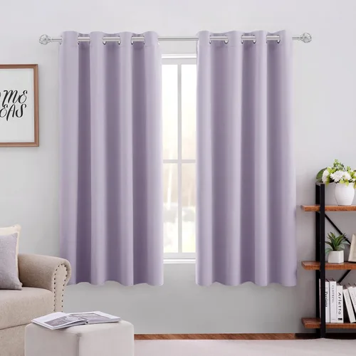 Vista 18 de HOMEIDEAS – Cortinas opacas de 52 x 84 pulgadas de largo, 2 paneles de cortinas para oscurecer la habitación, térmicas, insonorizadas, con ojales