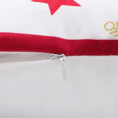 Vista 5 de Bonhause Juego de 4 fundas de almohada rojas de Navidad de 18 x 18 pulgadas, almohadas decorativas de Navidad para sofá, cama, decoración del hogar