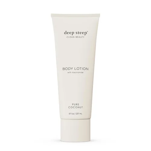 Vista 21 de Deep Steep Loción corporal, vainilla de azúcar morena, 8 onzas, hidratante con aceite de coco, manteca de karité, aceite de argán, aloe vera