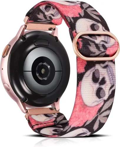 Vista 23 de TOYOUTHS Correa elástica de nylon de 20mm compatible con Samsung Galaxy Watch 7/6/5/4/FE/Active 2 de 40mm 44mm/Watch 6 Classic de 43/47mm/Watch 5