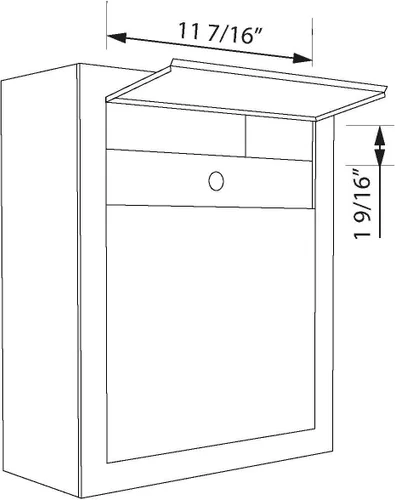 Vista 6 de Base by Bravios - Buzón de diseño contemporáneo en negro con recubrimiento en polvo