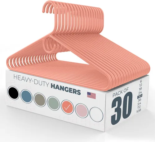 Vista 83 de Neaties - Perchas resistentes para ropa, paquete de 18 – Fabricadas en EE. UU. – Capacidad de 8 libras, perchas de plástico para ropa de adultos
