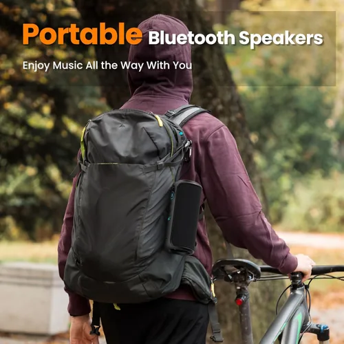 Vista 7 de Raymate Altavoz Bluetooth, IPX7 impermeable, estéreo de 30 W con graves profundos, diente azul inalámbrico 5.3, emparejamiento TWS de rango de 100