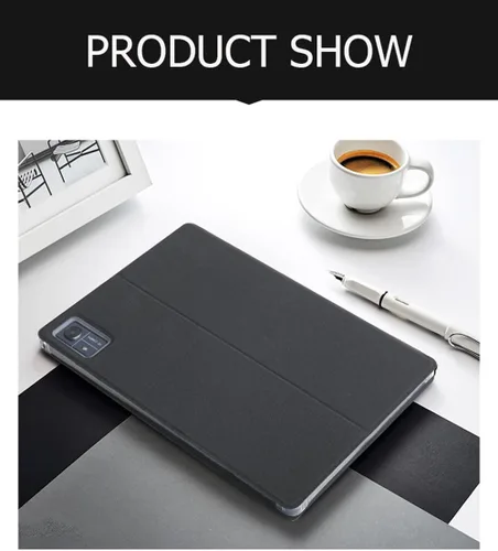 Vista 8 de Funda para tablet CHUWI Hi10 XPro de 10.1 pulgadas, ultrafina de piel sintética, delgada, con múltiples ángulos de visión, con función de encendido