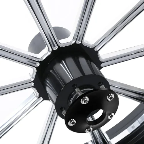 Vista 2 de TCMT Tapa de cubo de rueda delantera de doble disco para Harley Touring Road King Road Street Electra Glide no ABS 2008-2023