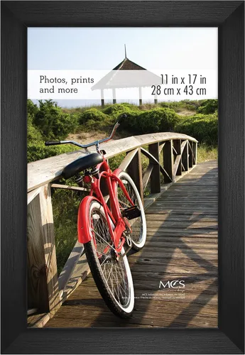 Vista 37 de [Usado] MCS Marco para póster con estilo de museo, 11 x 17 pulgadas, madera de granero, vertical y horizontal, para colgar en la pared, marco grande