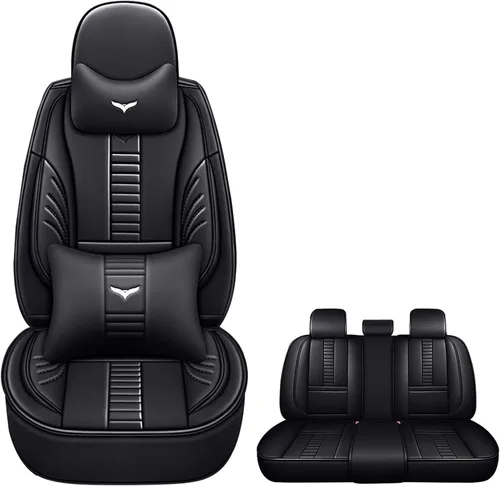 Vista 11 de Fundas protectoras de asiento de automóvil de lujo de 2 asientos para Mazda CX-3 2016-2021, diseño de bolsa de almacenamiento trasera, almohada