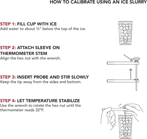 Vista 7 de KitchenAid KQ901 Termómetro de alimentos de lectura instantánea para cocina o parrilla, rango de temperatura: 20F a 220F, dial de 1 pulgada, manga