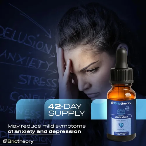 Vista 4 de Gotas líquidas de extracto de melena de león orgánico, apoyo cerebral, energía, memoria y enfoque, sin azúcar, extracto de hongo melena de león