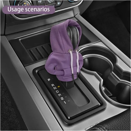 Vista 6 de Sudadera con capucha para palanca de cambios de automóvil, cubierta de perilla de palanca de cambios de moda, mini sudadera con capucha para palanca