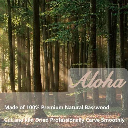 Vista 4 de CREATCABIN Aloha - Letrero de madera cortada con láser, decoración de pared, recortes de madera sin terminar, arte de pared, escultura colgante