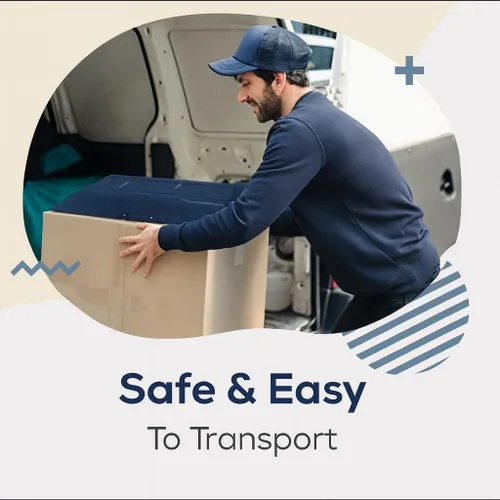 Vista 5 de Dining Table Leaf Storage Bag, Thick Felt Secure Fit, Ultra-Soft, Scratch-Resistant with Adjustable Closure BLUE, 29 x 50 1 PACK