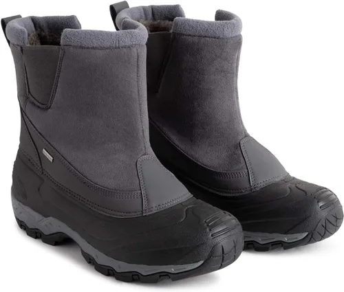 Vista 6 de Polar Suela impermeable para hombre, con forro de piel sintética totalmente forrada, botas de nieve duraderas para invierno