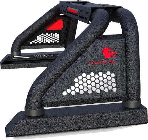 Black Horse Off Road Classic Pro - Barra antivuelco modular texturizada negra compatible con Nissan Frontier RB07MT 2005-2021