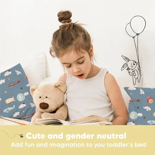 Vista 226 de KeaBabies - Almohada con funda para niños pequeños, almohada My Little Dreamy de 13 x 18 pulgadas (ABC Land)