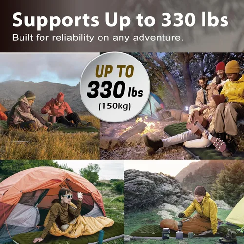 Vista 6 de TREKOLOGY Colchoneta para Dormir para Campamento– Ultraligera, Colchoneta de Campamento de 4" de Grosor con Valor R de 7.2 para Todas