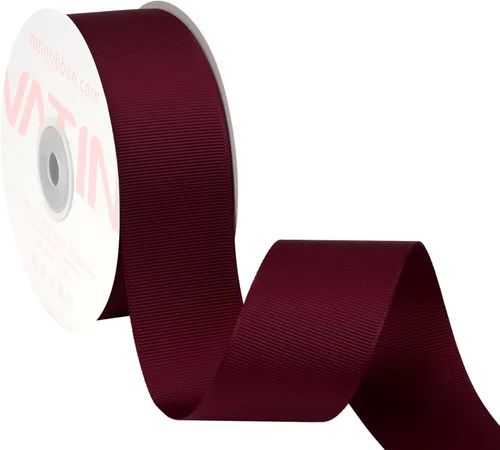 Vista 247 de VATIN Cinta de Grogrén Negra, 1-1/2" x 50 Yardas Continuas, Cinta de Grogrén de Poliéster Negra, Usar para Lazos de Bricolaje, Accesorios