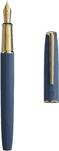 Vista 33 de erofa Picasso 916 - Pluma estilográfica negra mate con caja, bolígrafo de caligrafía doblada de titanio negro