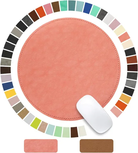 Vista 29 de Alfombrilla para mouse, alfombrilla de mouse de poliuretano, alfombrilla de mouse de cuero con borde cosido base de microfibra con antideslizante