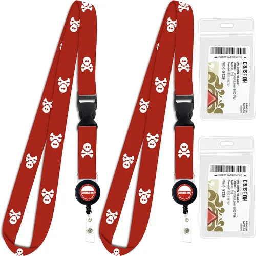 Vista 12 de Cordón de crucero de Cruise On para tarjetas de barco – Paquete de 2 con insignia retráctil y soporte impermeable para tarjetas de llave