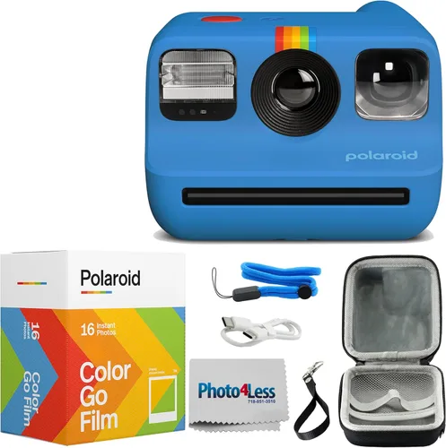 Vista 10 de Polaroid Go Generación 2 Mini Cámara de Película Instantánea (Negro) Incluye Pack Doble de Película de Color Polaroid Go, Estuche Rígido