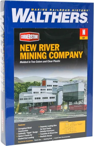 Vista 3 de Walthers Cornerstone N Escala Modelo Nuevo Río Mining Kit, 7-1/2 x 5-3/8 x 5-5/8", (933-3221)