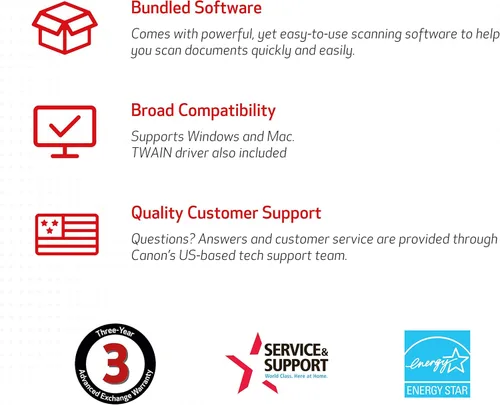 Vista 8 de Canon imageFORMULA DR-C230 - Escáner de documentos de oficina, 9.1" x 10" x 11.5