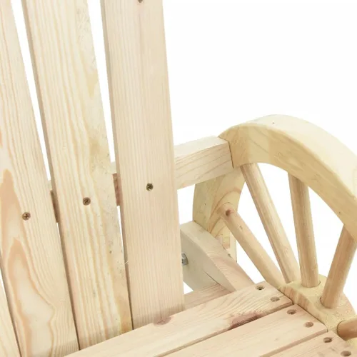 Vista 8 de Natural Wood Solid Fir Wood Standard Garden Adirondack Chair for Outdoor Relaxation, Ergonomic Design with Moisture-Resistant Durable Construction