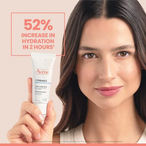 Vista 5 de Eau Thermale Avène Crema hidratante nutritiva Hydrance Optimale, de 1.35 onzas líquidas.