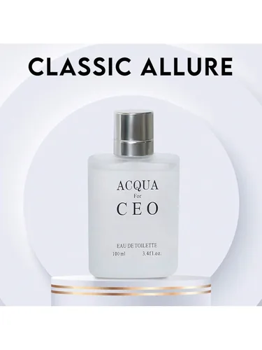 Vista 3 de A CENTER Colonia para Hombre Eau De Toilette EDT Spray Acqua CEO 3.4 onzas líquidas
