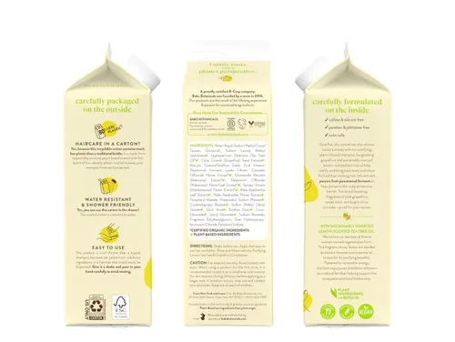 Vista 2 de Babo Botanicals Purifying Lemon Tea Tree & Grapefruit Shampoo + Bundle with Conditioner – For Flat, Oily Prone Hair – Add body & shine - Passion