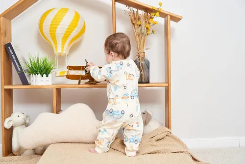 Vista 9 de Soft 100% Cotton Baby Boy Girl Unisex Romper Jumpsuits Newborns, Long Sleeve, 0-24 Months