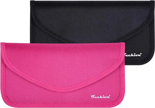 Vista 8 de Bolsa de bloqueo de señal, paquete de 2 bolsas RFID Faraday para teléfono celular y llave de automóvil, protección de privacidad, antipiratería