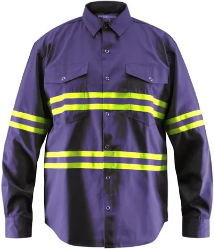 Vista 8 de Camisa de Seguridad de Alta Visibilidad Premium - Manga Larga
