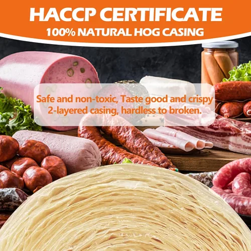 Vista 2 de HAIKISS Carcasa de salchicha de secado comestible, tripas naturales para salchichas caseras sabrosas, salchichas de desayuno, perrito caliente