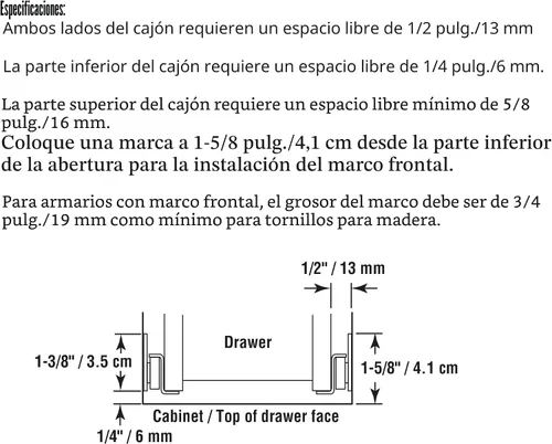Vista 3 de [Usado] Prime-Line MP7211 - Kit de correderas para cajones – Reemplaza el hardware de riel de cajón – Diseño de cierre automático – Se adapta a