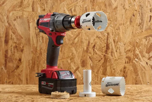 Vista 11 de Disston QUICKCORE - Juego de 28 piezas con 24 tamaños de sierra de agujeros incluidos, eje de cambio rápido y adaptador, parte E0100255, blanco (255)