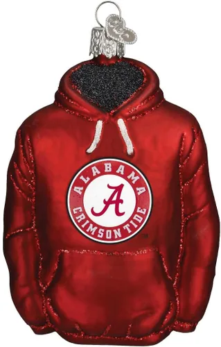 Vista 6 de Old World Christmas Gorro de béisbol de Alabama para árbol de Navidad soplado de vidrio
